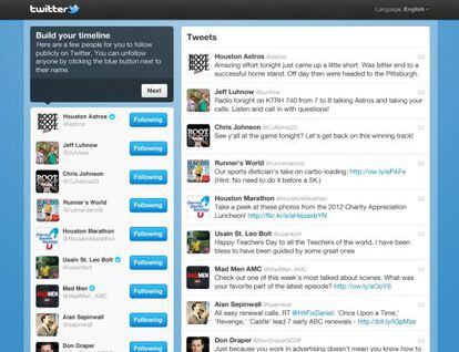 Twitter permite sugerencias de usuarios personalizadas