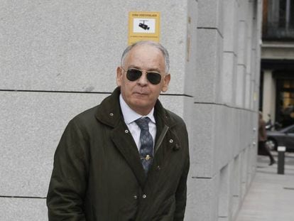 El comisario Eugenio Pino, tras comparecer en la Audiencia Nacional en enero de 2019. 