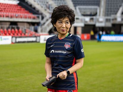 La empresaria Michele Kang, dueña del Washington Spirit y del Olympique de Lyon, en una fotografía de 2021.