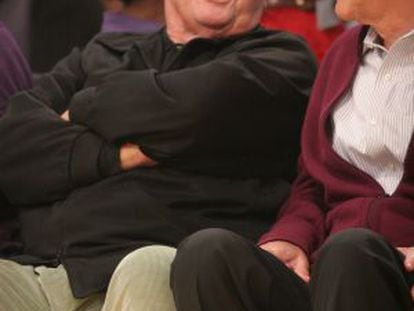 Jack Nicholson, en un partido de la NBA.