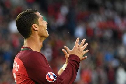 Cristiano Ronaldo durante el partido Portugal-Austria