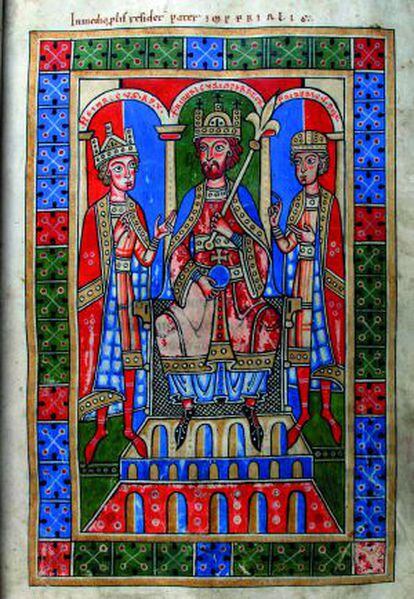 Federico Barbarroja ( 1162- 1190) emperador alemán y rey de Borgoña.