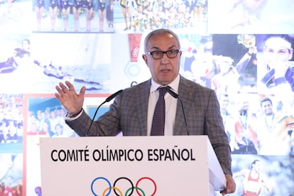 Alejandro Blanco, presidente del Comité Olímpico Español, durante una rueda de prensa el pasado 25 de mayo.