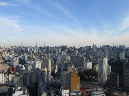 Vista de São Paulo desde un edificio del centro de la ciudad.