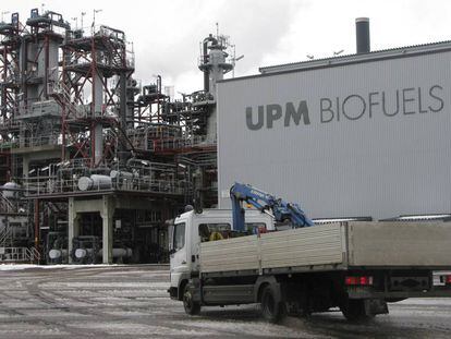 Una planta de biocombustibles de UPM en Finlandia.