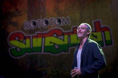 El cantante Matisyahu, durante el concierto de esta noche