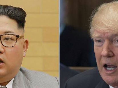  Kim Jong-un y Donald Trump.