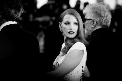 La actriz Jessica Chastain asiste a la ceremonia de clausura del Festival de Cannes.