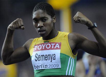 Caster Semenya en los mundiales de Berlín.