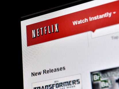 Vista en un ordenador del sitio web de Netflix