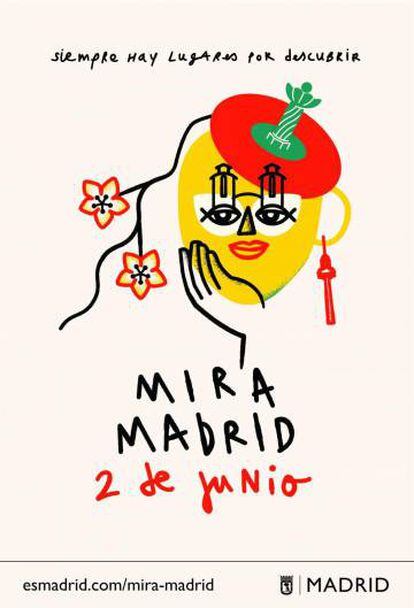 Una de las inspiraciones de María Corte es el trabajo de José Rodá, encargado de ilustrar la campaña Mira Madrid con Manuela Carmena. |