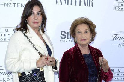 Carmen Martínez Bordiú y Carmen Franco, madre y abuela de Luis Alfonso de Borbón, en 2014.