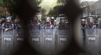 La Policía de Venezuela, en Caracas, en julio pasado.