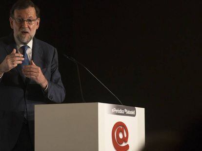 El president de el Gobierno en funcions, Mariano Rajoy, aquest dimarts a Barcelona.