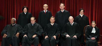 Miembros de la Corte Suprema de Justicia de Estados Unidos.