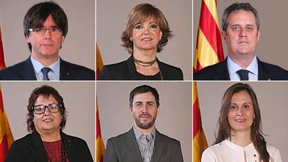 Puigdemont i els cinc consellers refugiats a Brusel&middot;les.
