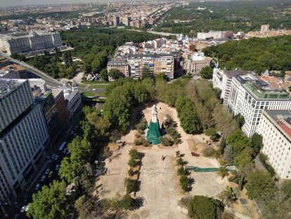 La plaza de España vista desde la planta superior del edificio España.