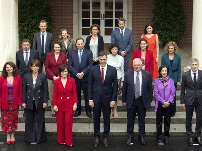 Foto de familia del Gobierno de Pedro Sánchez.