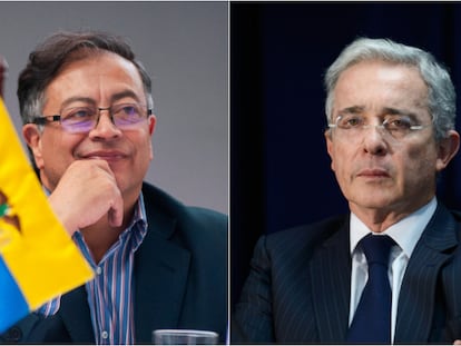 El presidente electo de Colombia, Gustavo Petro y el expresidente, Álvaro Uribe