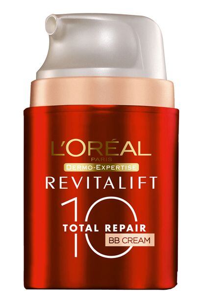 La evolución de la BB Cream llega gracias a L'Oréal Paris con su primera versión antiedad. Es la nueva Revitalift Total Repair 10 Anti-Edad, con los mismos efectos de las BB Cream (cobertura, luminosidad, efecto reafirmante...) pero que lucha contra el paso del tiempo. Su precio es de 15,90 euros.