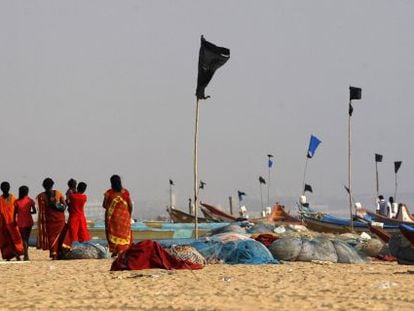 Acte d'homenatge a les persones mortes pel tsunami del 2004 a Madràs (Índia), aquest divendres.