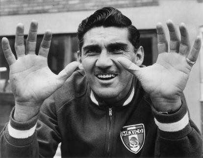 Antonio 'La Tota' Carbajal, durante el Mundial de 1966, en Inglaterra.
