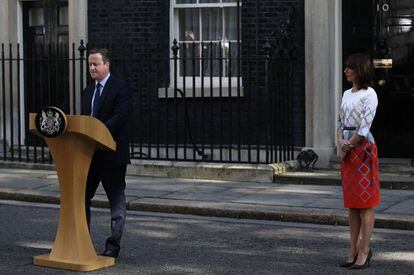 El ex primer ministro británico David Cameron comparece tras el referéndum del Brexit, el 24 de junio de 2016 en Londres.