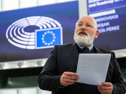 Frans Timmermans, vicepresidente de la Comisión Europea, el 14 de junio en Estrasburgo.