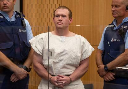Brendon Tarrant, condenado a cadena perpetua por el asesinato en 2019 de 51 musulmanes en Christchurch (Nueva Zelanda).