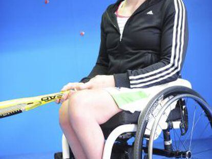 Esther Vergeer, triple oro olímpico individual en tenis sobre silla de ruedas.