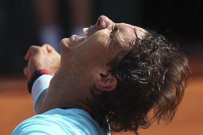 Nadal celebra su victoria ante Murray.