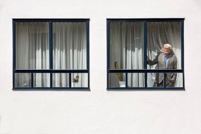 El filósofo y sociólogo alemán Jürgen Habermas en su casa de las afuera de Munich, el 10 de abril de 2018.