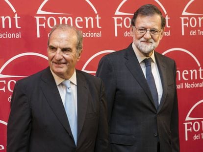 Gay de Montell&agrave; y Mariano Rajoy en Barcelona.