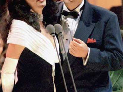Angela Gheorghiu y Plácido Domingo, en Innsbruck en 1995.