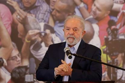 El expresidente de Brasil Luiz Inácio Lula Da Silva, en las oficinas del Sindicato de los Metalúrgicos en São Bernardo do Campo, Brasil, el pasado marzo.