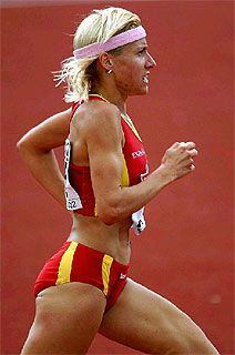 Marta Domínguez, en plena carrera de 5.000 metros.