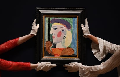 Bonham’s ha presentado la obra de Picasso 'Femme au beret mauve' (Mujer con boina malva), que se espera que alcance un precio en subasta de entre 10 y 15 millones de dólares en la próxima venta que se celebrará en Nueva York el 13 de mayo.