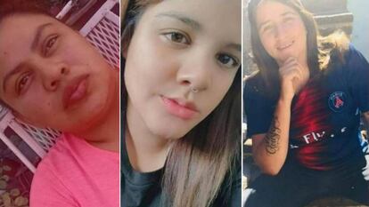 Patricia Iraetha, Yatzell Morazán y Tania Chavarría, las tres jóvenes desaparecidas el 7 de noviembre en San Luis Potosí.