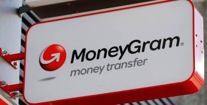 Logo en una oficina de MoneyGram en Viena.