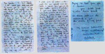 La carta de Ana Frank a su amiga Juanita Wagner.