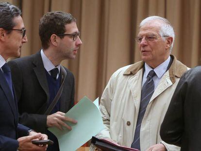 El ministre d'Afers Exteriors, Josep Borrell, en la Comissió de Cooperació Internacional al Congrés dels Diputats.