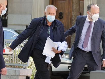 José Luis Moreno sale de la Audiencia Nacional tras quedar en libertad, el 1 de julio.