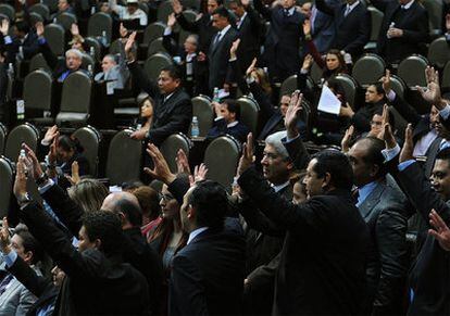 Un momento de la votación para retirar el fuero de Julio César Godoy.