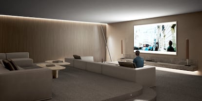 La vivienda tiene una sala de cine.