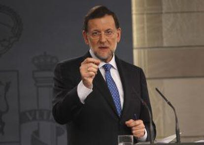 Mariano Rajoy, en la rueda de prensa tras el Consejo de Ministros.