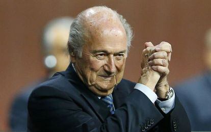 Blatter, tras ser reelegido presidente de la FIFA