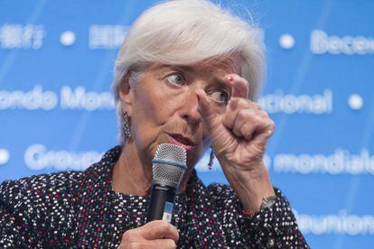 Christine Lagarde, directora gerente del Fondo Monetario Internacional (FMI), el miércoles en Washington.