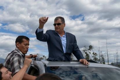 El expresidente de Ecuador, Rafael Correa, en Quito, en 2017.