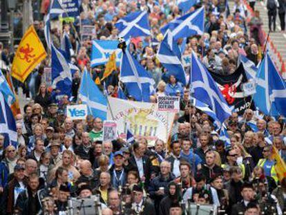 Manifestaci&oacute;n a favor de la independencia en Edimburgo, el pasado mes de septiembre. 