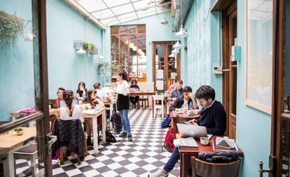 La librería-café Libros del Pasaje, en el barrio de Palermo de Buenos Aires.